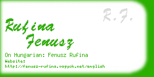 rufina fenusz business card